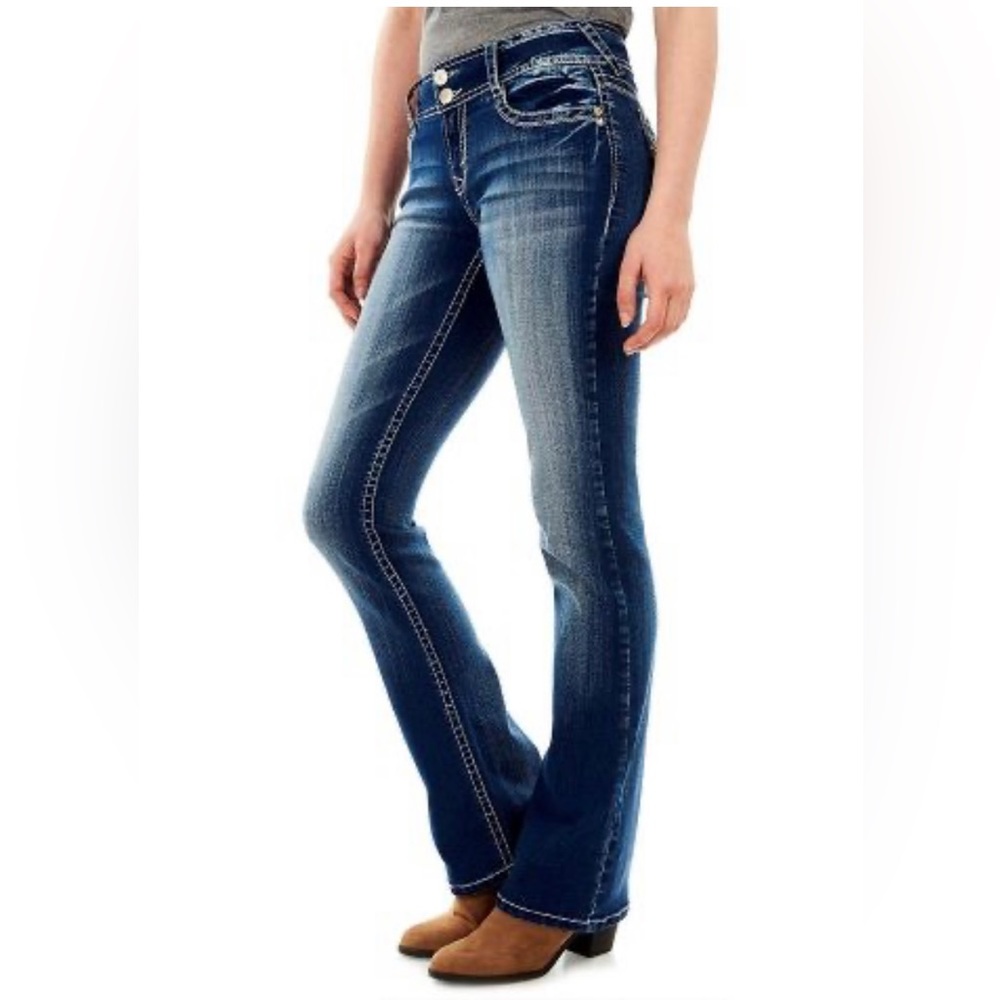 Wallflower Jenna Denim Jeans Size 1 Short Mid Rise Stretch NWT!
